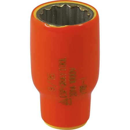 Gray Tools 9/16" X 1/4" Drive 12 Point, Standard Length, 1000V Insulated V118-I